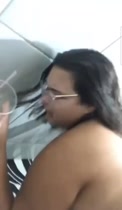 Cogiendo gordita de culo grande en el baño